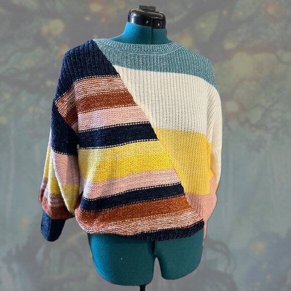 Colorful Striped Women's Sweater - Picture 1 of 2